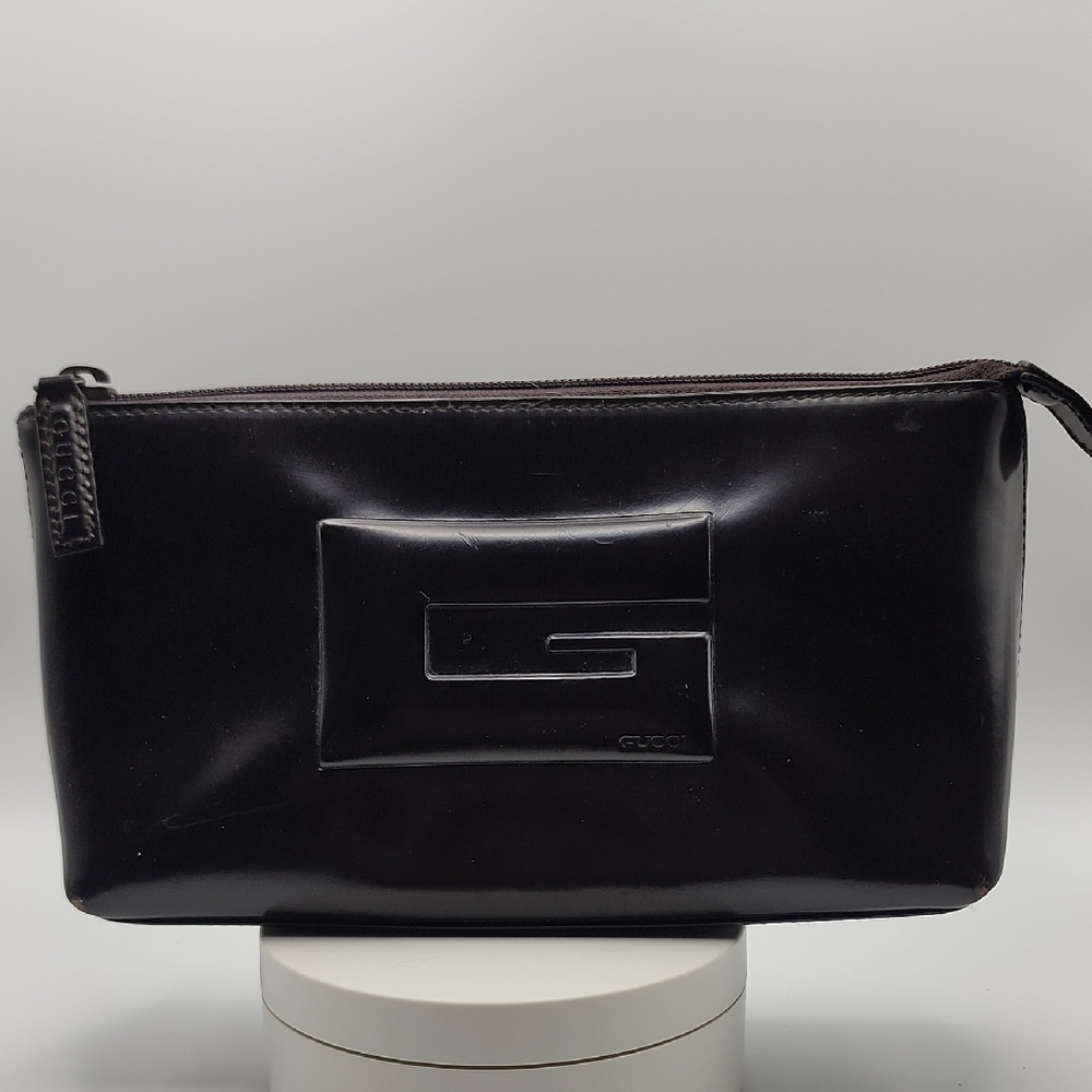 Gucci Black Leather Toiletry Bag